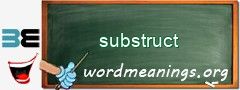 WordMeaning blackboard for substruct